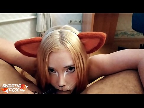 ❤️ キツネがチンポを飲み込み、口の中にザーメンを出す ️❌ ポルノvk ❌️❤
